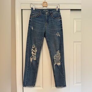 Wild Fable Distressed High Rise Mom Jean